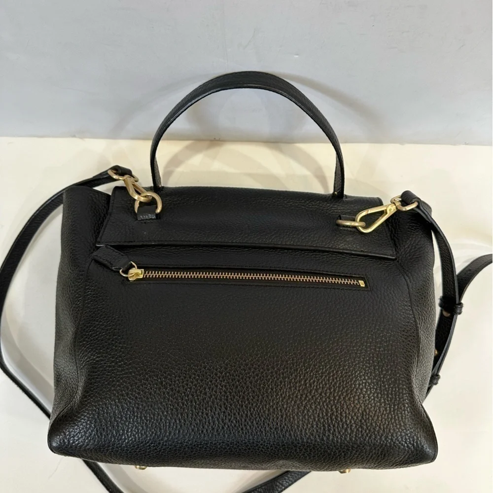 Annabel Ingall Black Pebbled Leather Annie Satchel Bag EXCELLENT